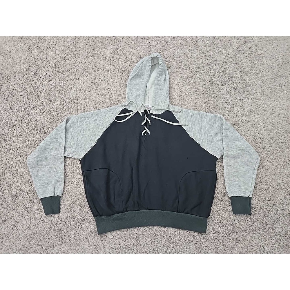 Club Runner Up by Argo‎ Hoodie Womens M Lace Up Oversized Made in USA Vintage